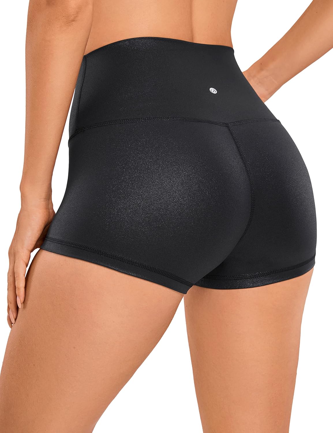 CRZ YOGA Womens Butterluxe Matte Faux Leather Biker Shorts 2.5'' - High Waist Workout Yoga Spandex