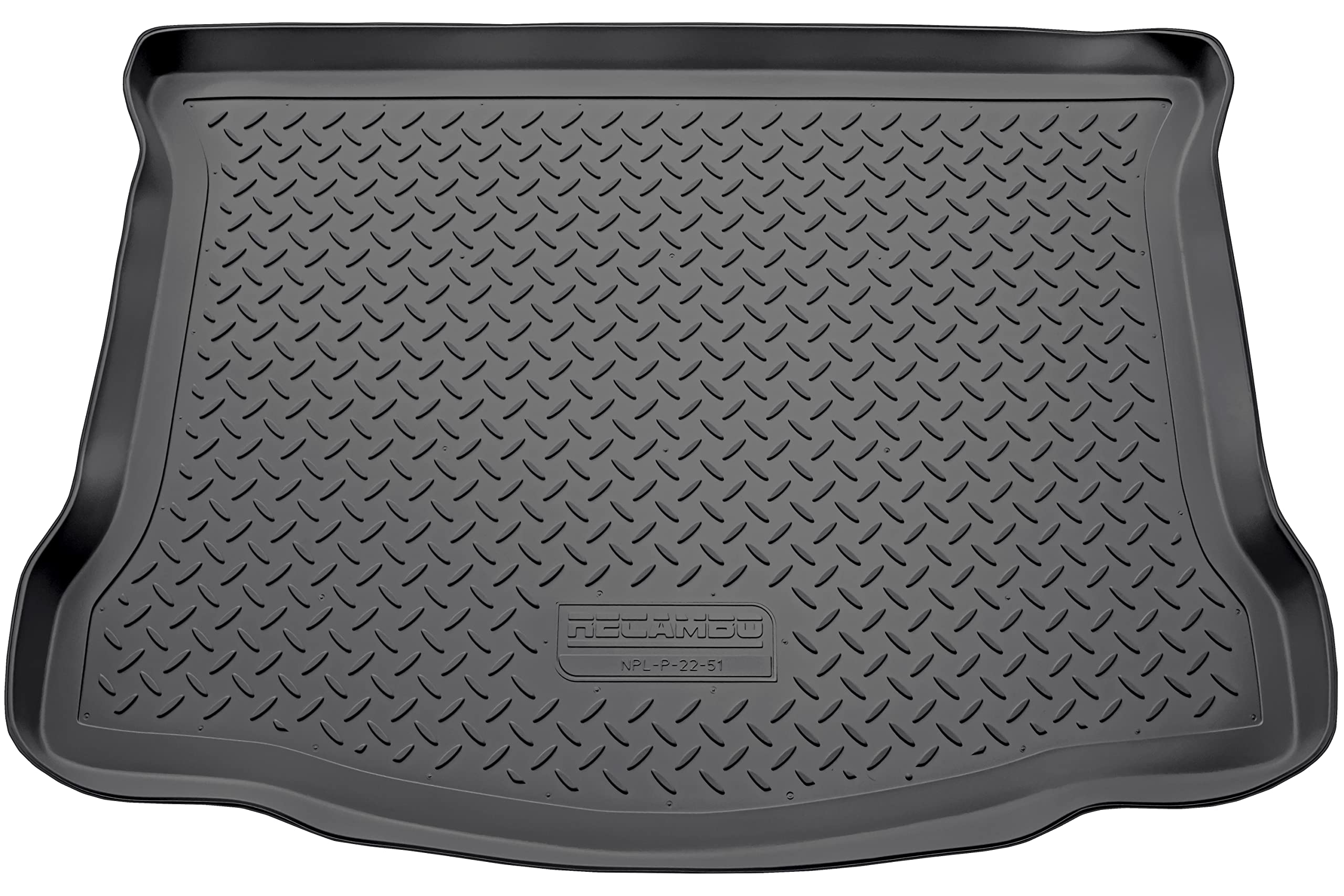 Recambo Alfombrilla de Goma para Maletero Apta para Ford KUGA I, MK1, año de fabricación 2008 2013, Ajuste Borde