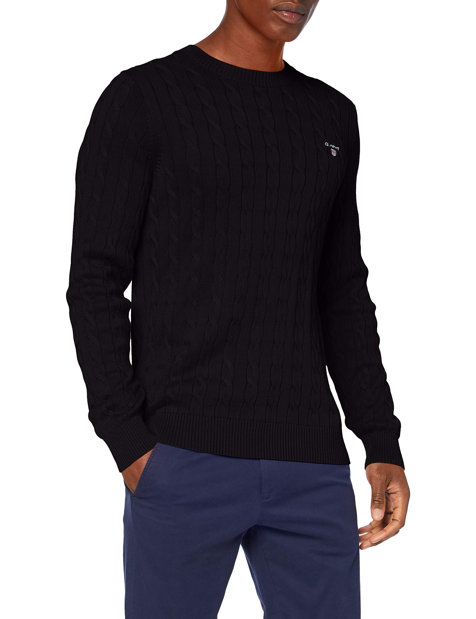 GANTMens Cotton Cable Knit Crew Neck Sweater