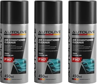Limpiador Aire Acondicionado Coche Higienizante A/C Pack de 3 - Limpieza y Desinfeccion Eliminador Olores - Limpia y Refresca - 450 ml (3)