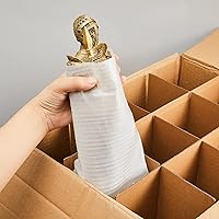 Vista 6 de Kits divisores de vidrio para cajas de mudanza, se adapta a cajas de 16 x 12 x 12 pulgadas, divisor de celdas de corrugado con 12 bolsas de espuma