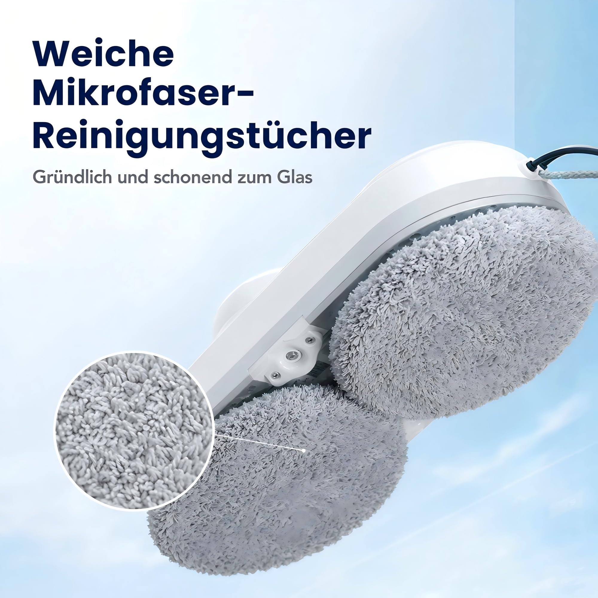 Fensterroboter, 5000Pa Fensterputzroboter, Zwei-Wege-Sprühsystem | 100ml Tank, Intelligente Routenplanung, Kantenerkennung, UPS, 3 Modi, lückenlose Reinigung aller Fensterarten