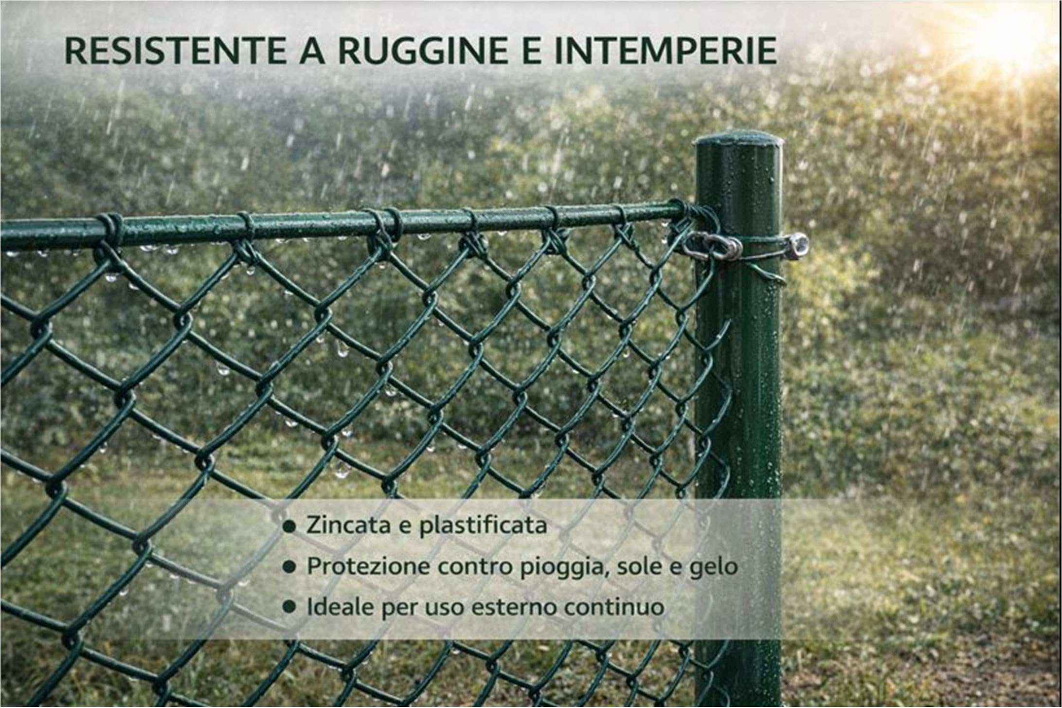 SERVICEWEBSHOP | Rete Metallica Plastificata Verde per Recinzione Giardino – Maglia 50x50 – Rotolo 25 m – Zincata Antiruggine (H 100 cm)