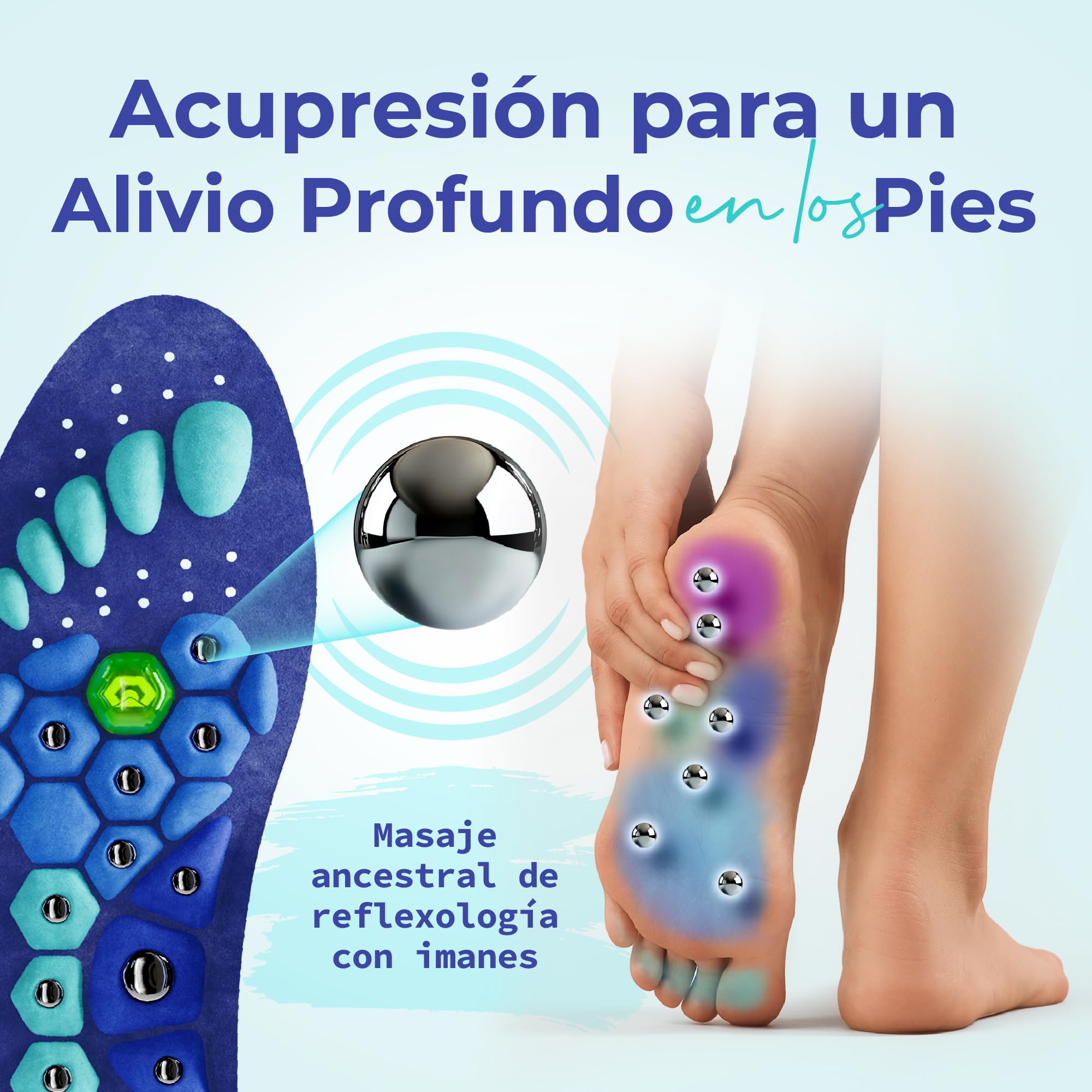 Akusoli Plantillas Mujer Hombre Gel Soporte Arco Absorción Impactos EU36-41.5