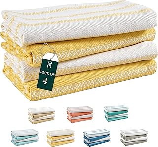 Cloud Scape Linen Kitchen Towels Set - Pack of 4