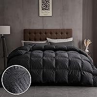 Vista 10 de DAICO Edredón de plumón de ganso tamaño completo, inserto de edredón esponjoso de hotel de lujo para todas las estaciones, funda 100% algodón