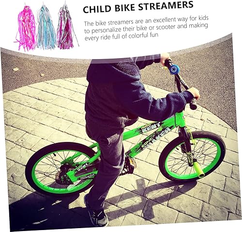 Miniatura 2 de Sosoport 3 pares de borlas decorativas para bicicleta, accesorios de bicicleta para niños, accesorios de bicicleta para niños y niñas, accesorios
