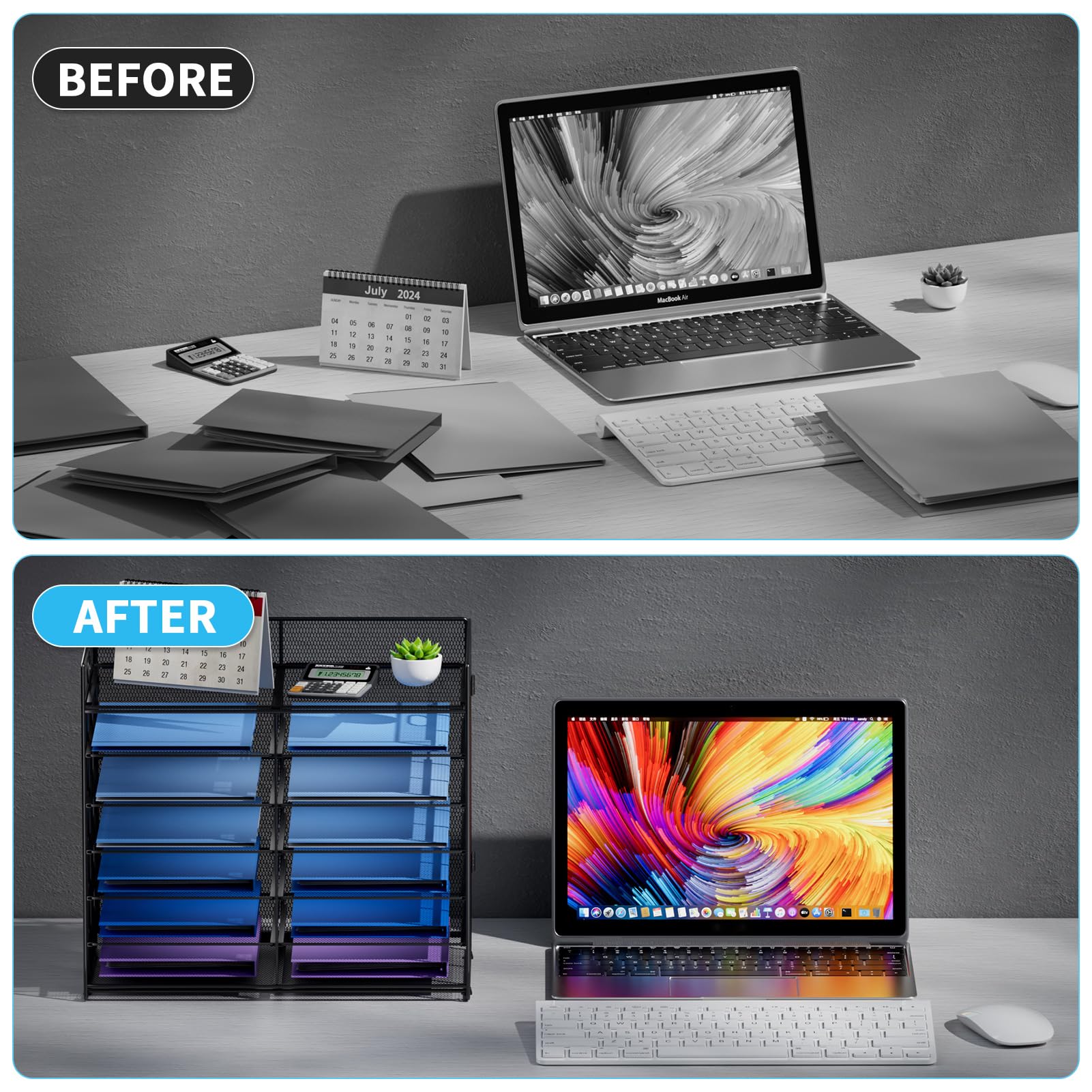 Snapklik.com : Desktop Literature Organizer, Mesh Paper Organizer, Desk ...