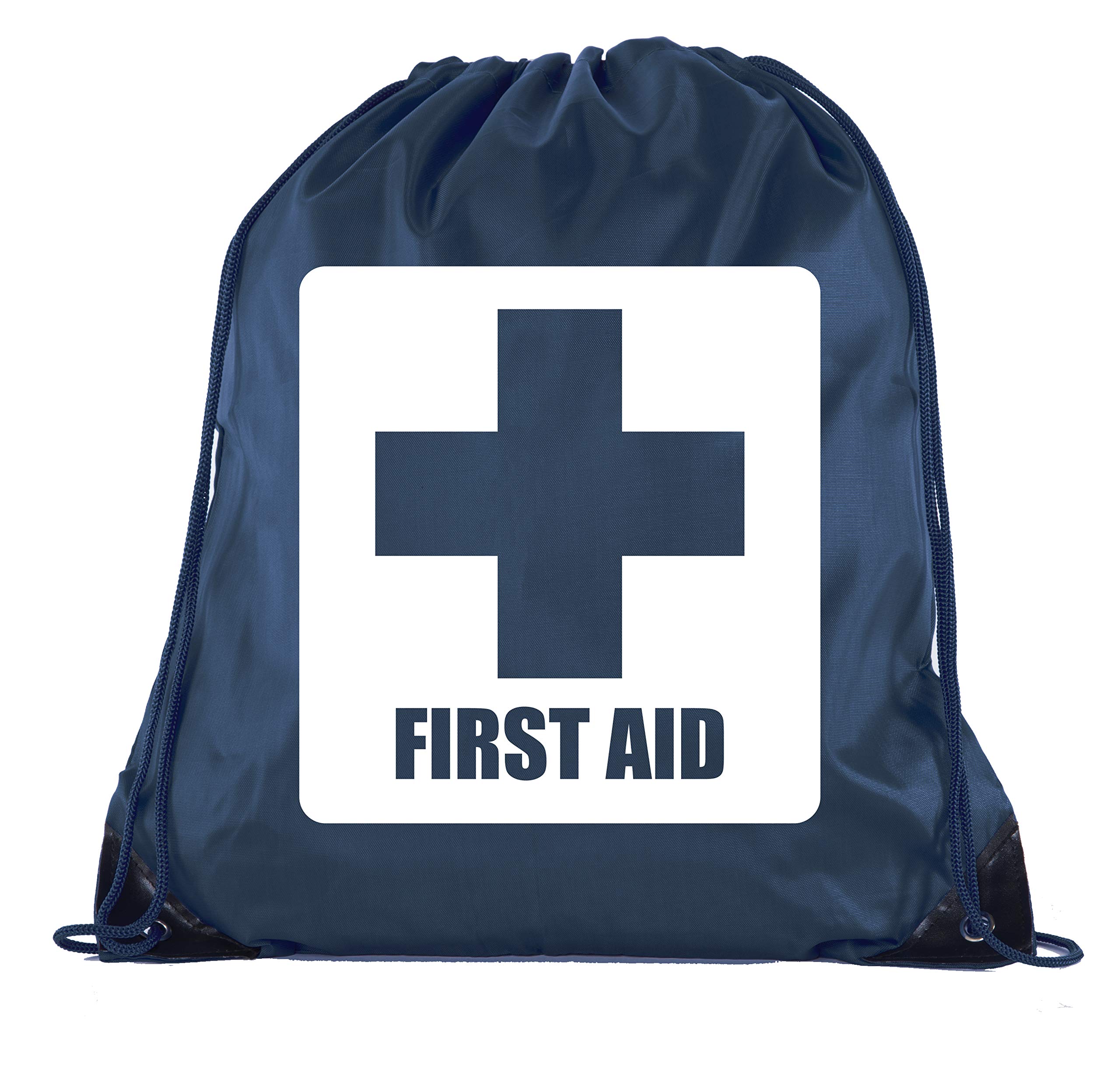 Mato &amp; Hash First Aid Backpack Drawstring Medical Bag for Emergencies or Epi Pen &amp; Medicine - 3PK Navy CA2500FirstAid S4