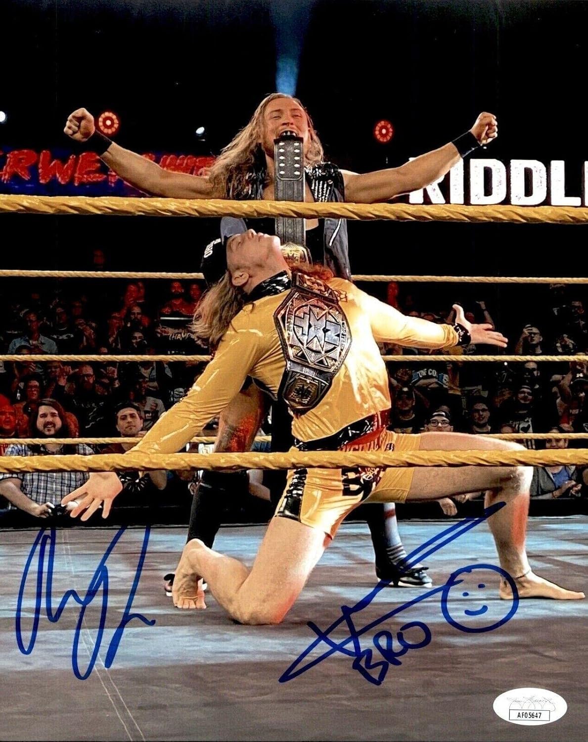 Broserweights Matt Riddle Pete Dunne Signed WWE NXT Tag Champs 8x10 ...