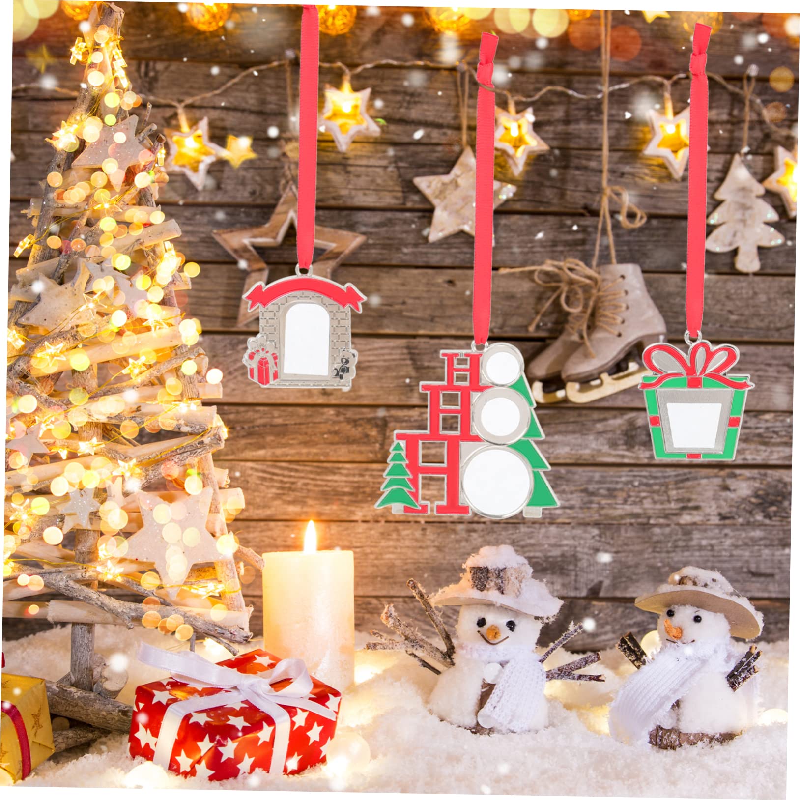 PRETYZOOM 16 STK Christbaumschmuck Weihnachtsbaum Anhänger Weihnachtsbedarf Hängende Dekoration Personalisierter Weihnachtsschmuck Weihnachts-Layout-Requisite Weihnachtsdeko Legierung