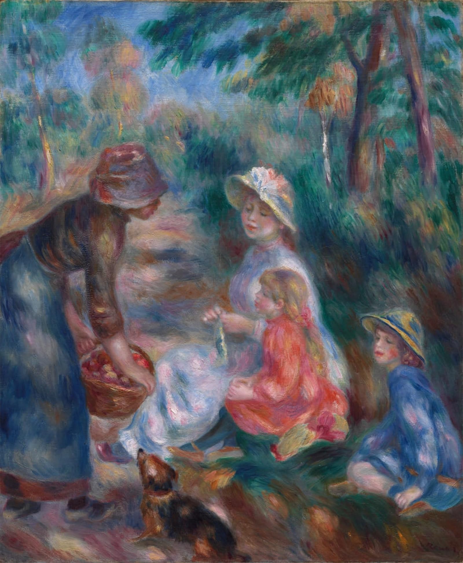 ARTXLXXBN Famous Print Painting Colorful Art Print the Seller by Pierre Auguste Renoir Canvas Art Decorations for Home Decor 60x90cm
