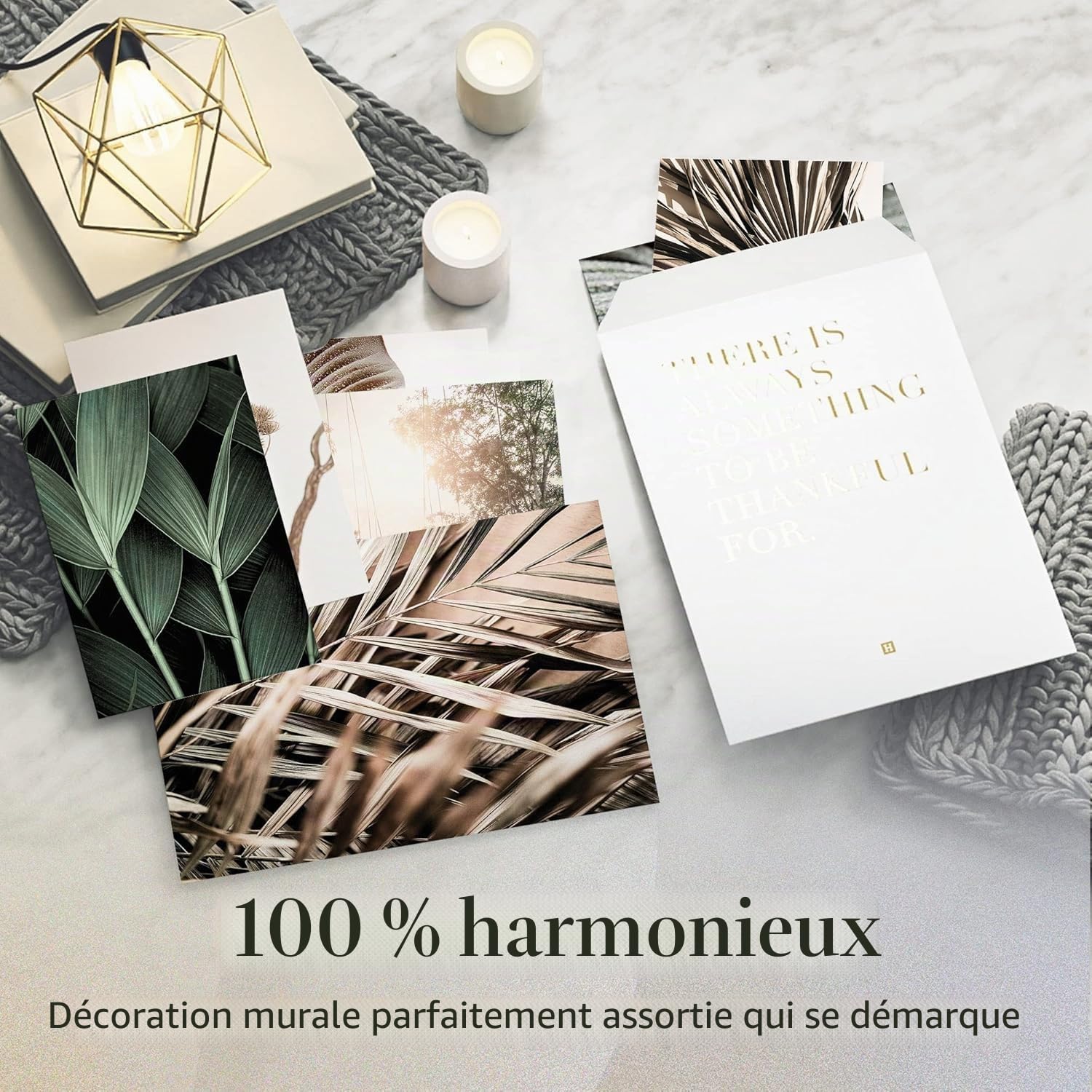 Heimlich Ensemble d'affiches 4x A3 30x42 cm 4x A4 21x30 cm Voyage végétal
