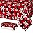 1 Pieces Red and Black Buffalo Plaid Merry Christmas Party Tablecloth Decorations,Plastic White Snowflake Buffalo Plaid Sign Table Cover for Winter Christmas Holiday Party Supplies,54x108 inch