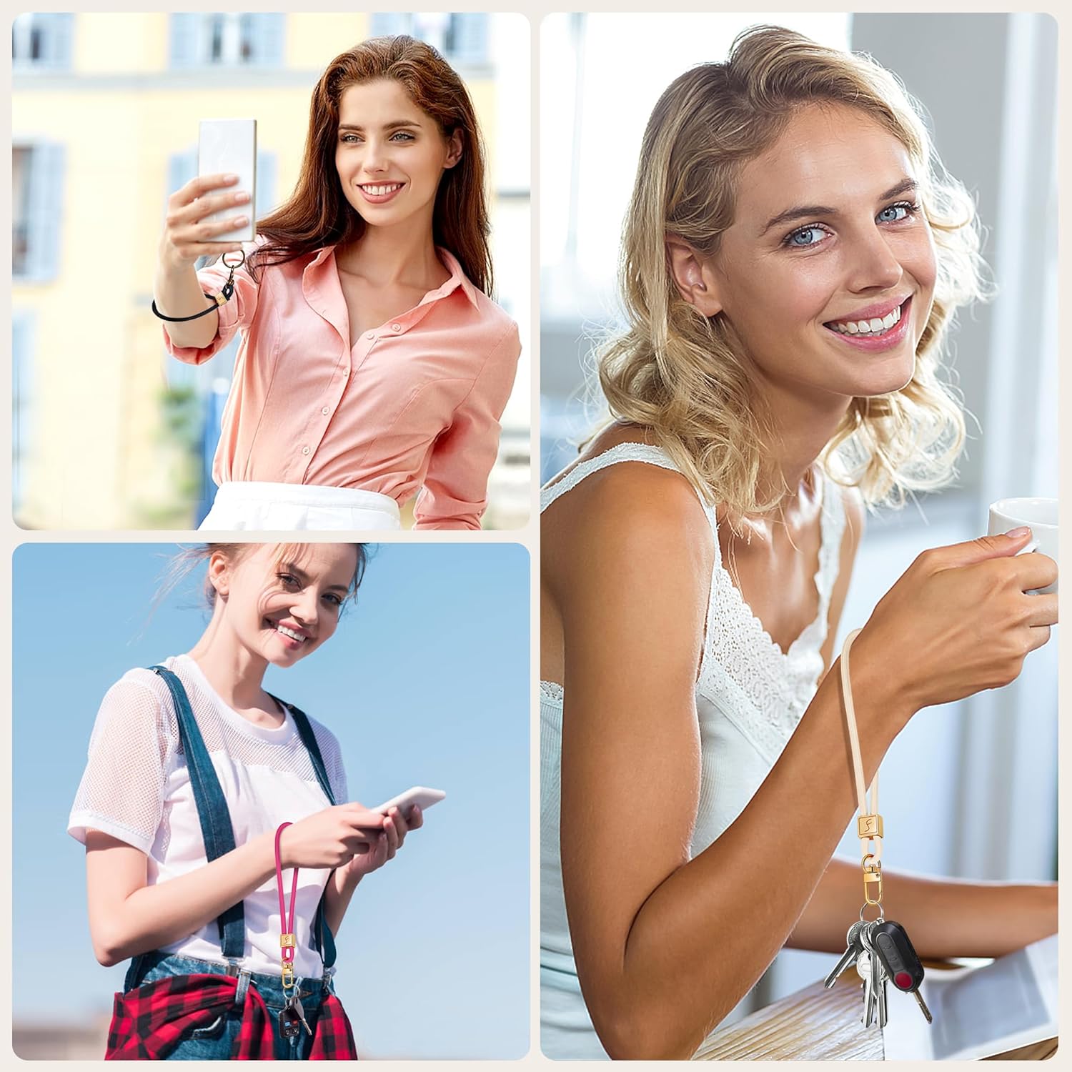 Fishent Keychain Wristlet lanyard, Cute Key Chain Holder, Upgraded Woven Wrist Lanyard for Keys, Wristlet Strap Keychain for Women Men Car Keys ID Badges Card Wallet Phone (Red) - Image 6