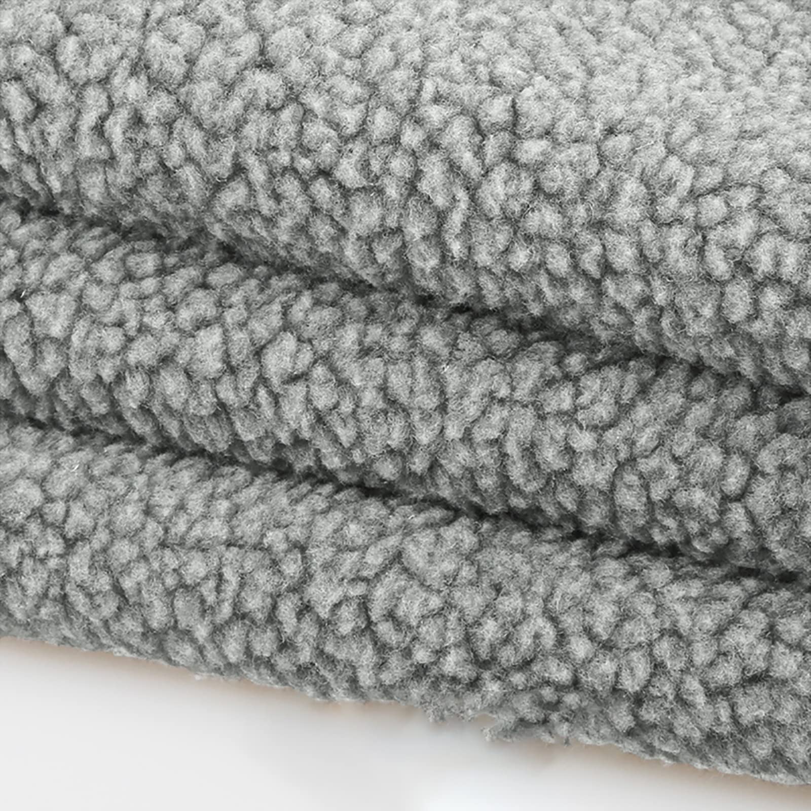 Grigio Tessuto Corto in Peluche Tessuto in Lana di Agnello Tessuto Caldo Pelliccia Morbida soffice 160 cm di Larghezza per la Decorazione dell'Abbigliamento, lavori di Cucito.(Size:1.6 * 5m)