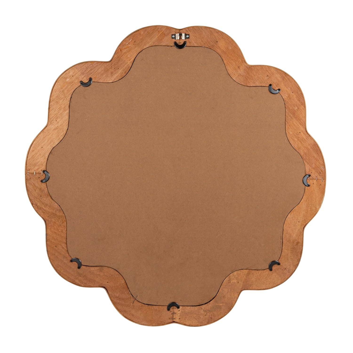 Creative Co-Op Scalloped Rattan Framed Wall Mirror