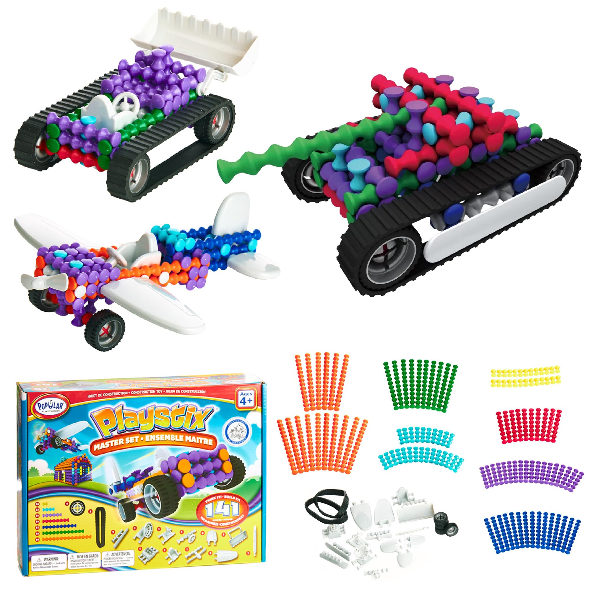 Amazon.com: POPULAR PLAYTHINGS Playstix, Building Sticks Kit for