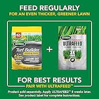 Vista 8 de Scotts Turf Builder Weed and Feed5, Fertilizante y alimento para césped, matamalas hierbas plus, controla dientes de león y trébol, 4,000 pies