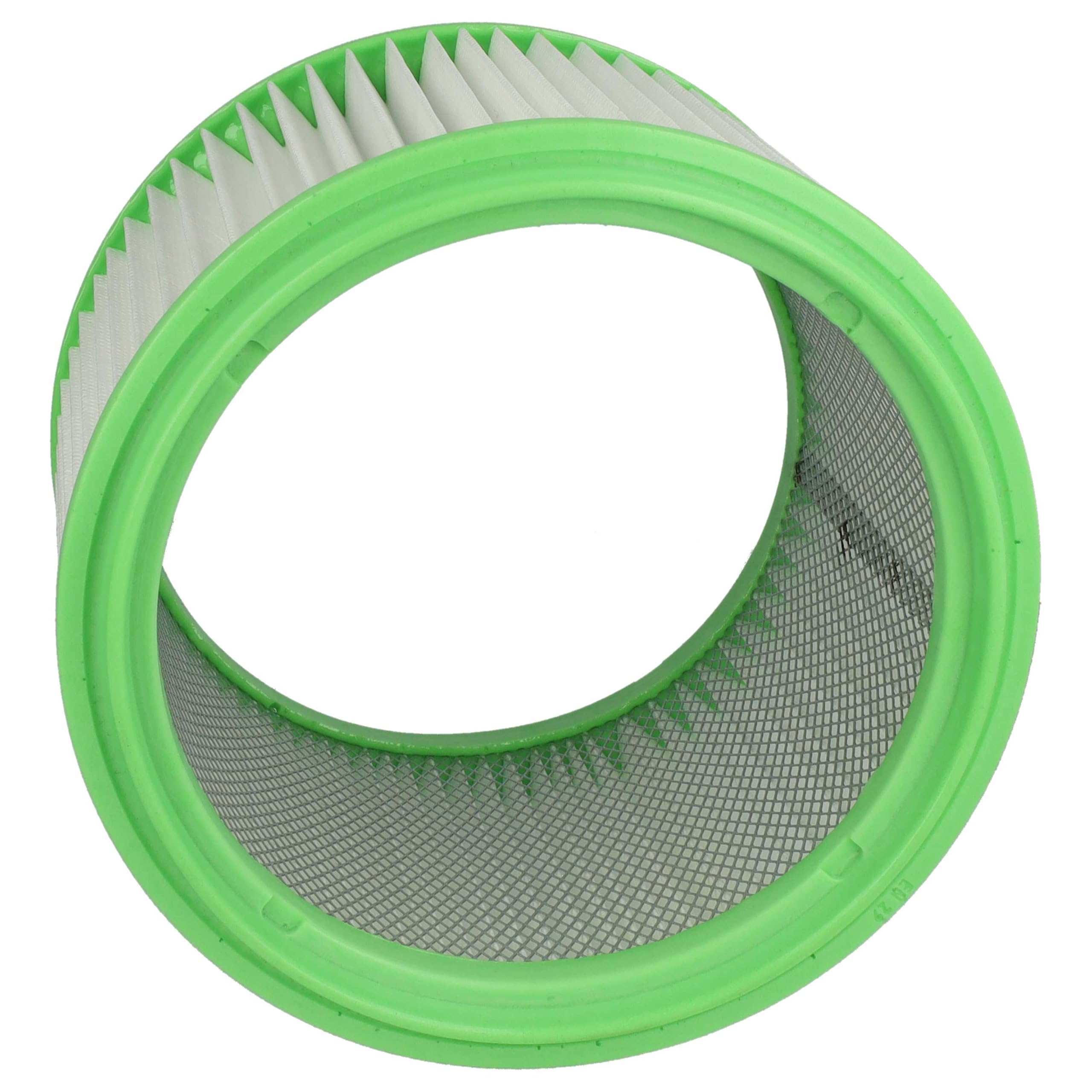 vhbw 3x filtro a pieghe piatte compatibile con Gisowatt ASS 20-35, ASS 20 35 Brico Phenix, ASS 35, ASS 20 aspirapolvere - bianco/verde