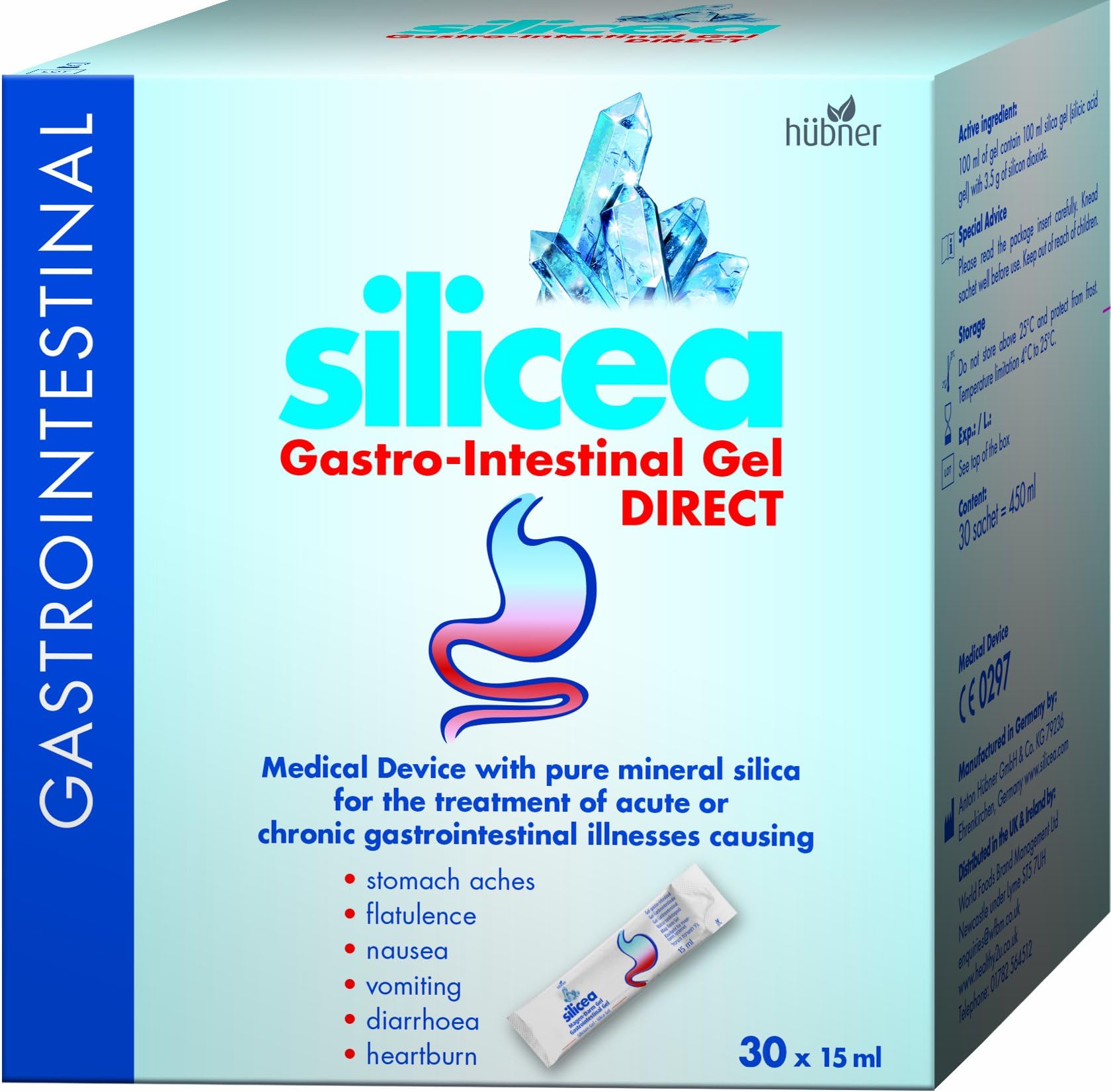 Silicea Gastro Intestinal Direct Sachets - Pack of 30 Sachets by Hubner Silicea