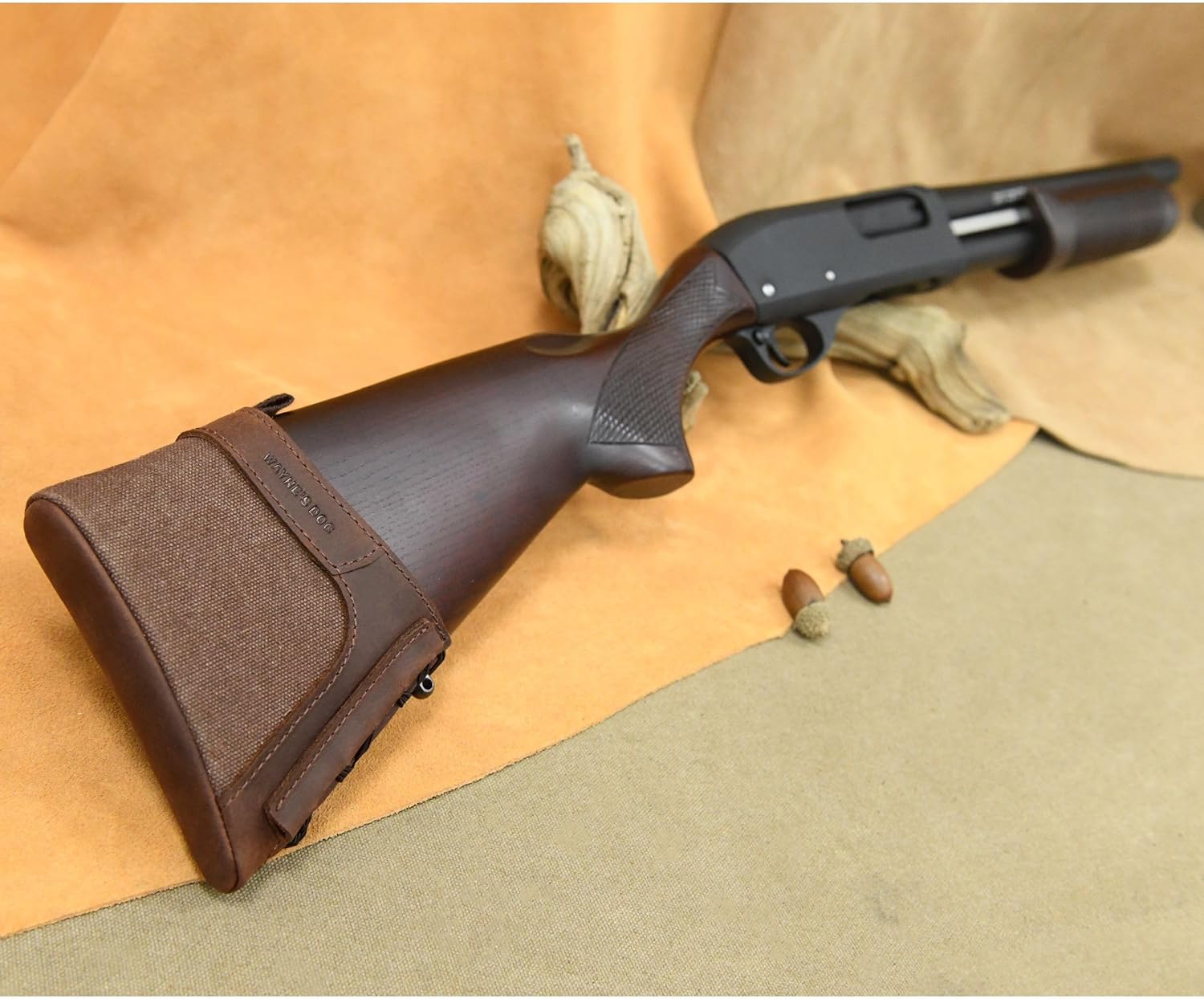 WAYNE'S DOG Genuine Leather Slip On Recoil Pad Buttstock Extension for Shotguns Rifles Hunting Shooting