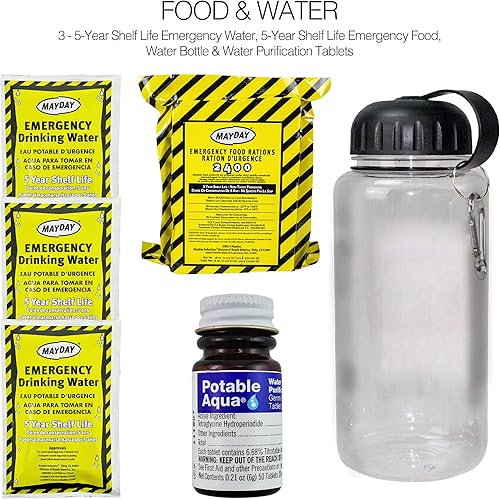 Miniatura 2 de Ready America 70185 kit de emergencia de gran calidad para 1 persona, mochila para 3 días