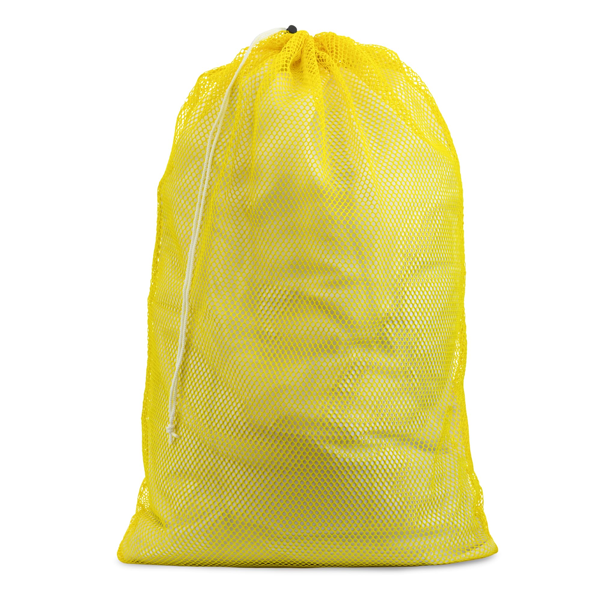 Commercial Mesh Laundry Bag - Sturdy Mesh Material with Drawstring Closure. Ideal Machine Washable Mesh Laundry Bag for Factories, College, Dorm and Apartment Dwellers. (24" x 36" | Yellow)