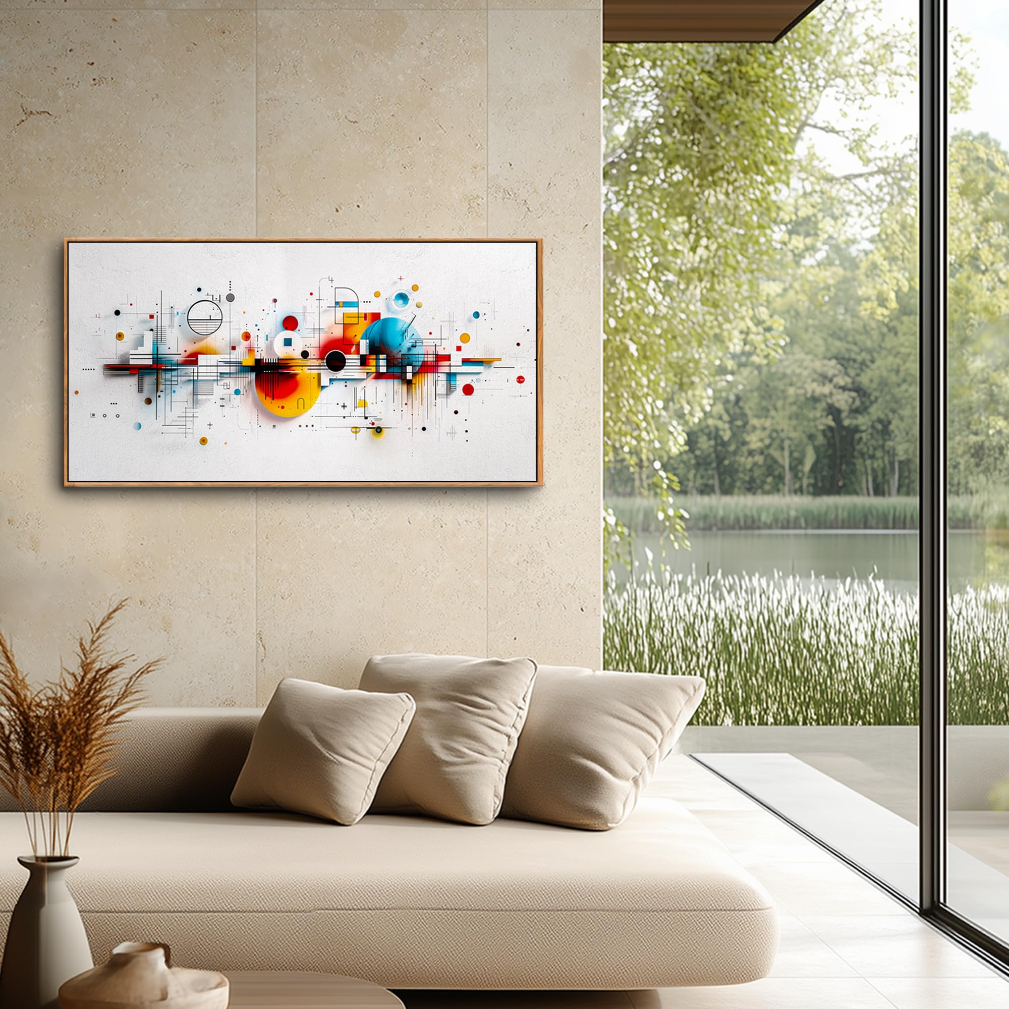 hyidecorart Abstracto Marcos Cuadros Decoracion Salon Moderno 60x120 cm