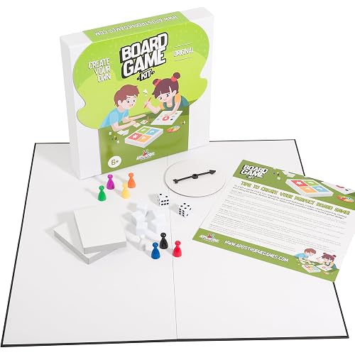 Create Your Own Board Game Kit, DIY Set with Blank Board & Game Pieces | Bring your game ideas to life with everything needed to create a custom board game from scratch