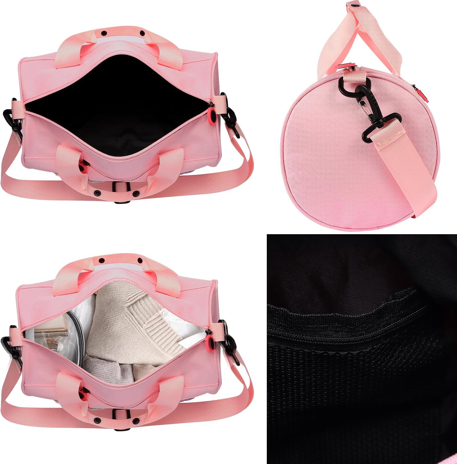 Dance Ballet Bag for Girls Sport Gym Duffle Bags Overnight Travel Bags Fun Dance Workout Duffel Bag Toddler Cute Bag for Dancers, Girls, Teens, Student Athletes - Image 4