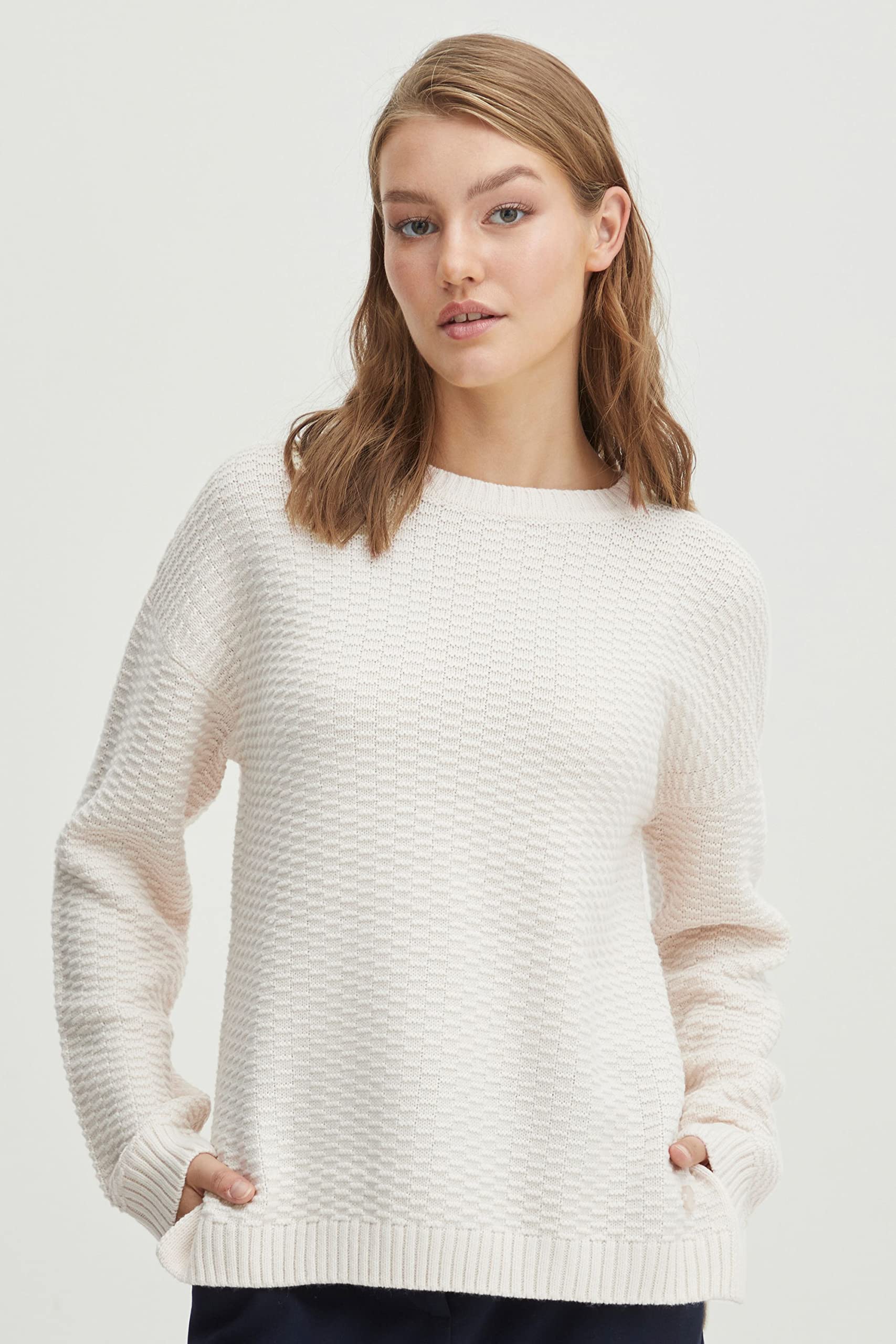 OXMO OXMilla Damen Strickpullover Feinstrick Pullover