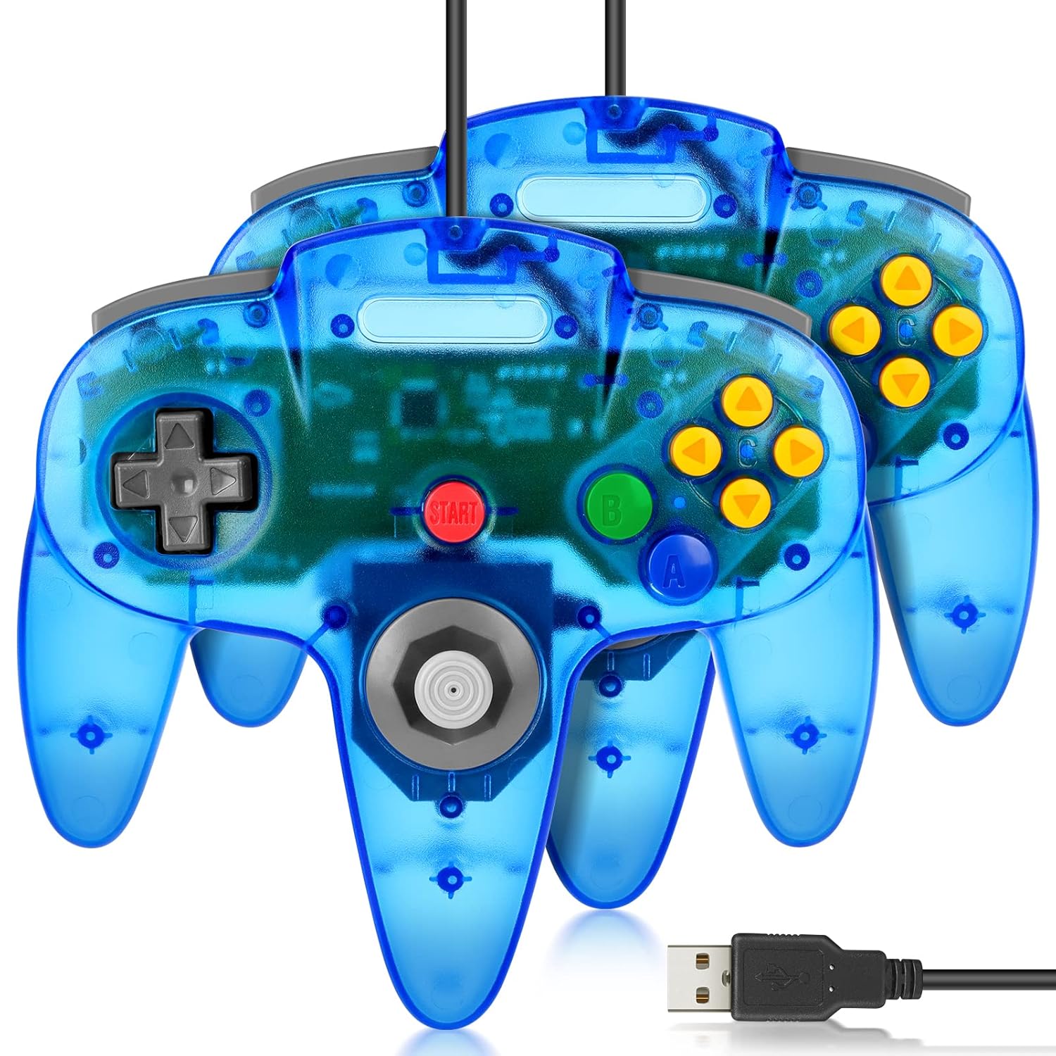 Clear Blue USB Gamepad for N64 Emulators Retro Egypt Ubuy
