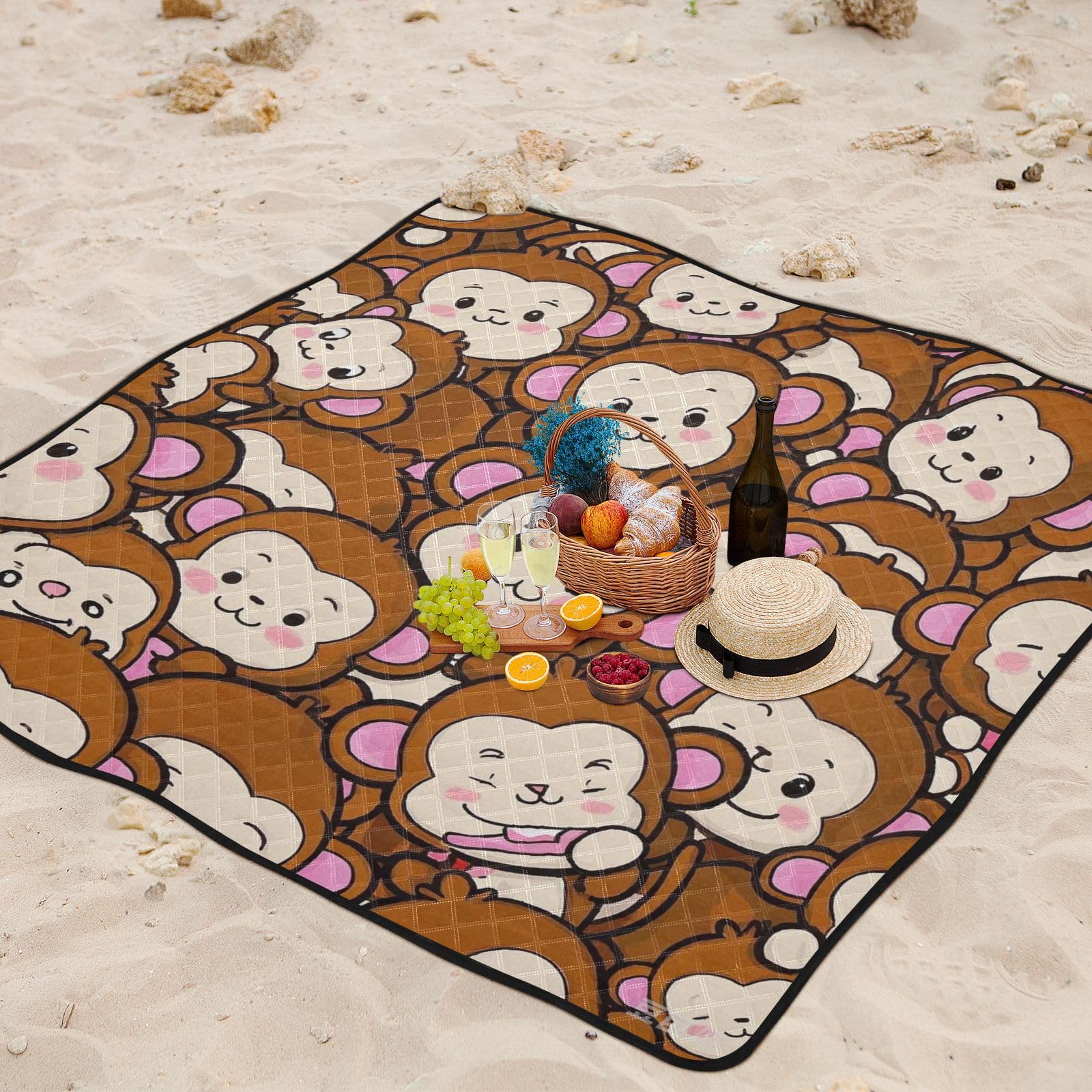 Couvertures de pique-nique imperméables et pliables XXL Tapis de sol pour le sol Cadeau d'été Manta de pique-nique Extra
