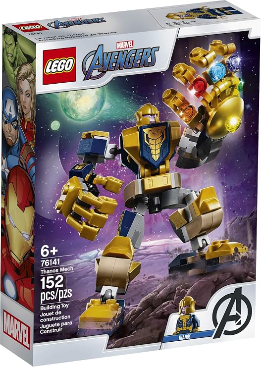 LEGO Marvel Avengers Thanos Mech 76141 Cool Action Building Toy for Kids with Mech Figure Thanos Minifigure, New 2020 (152 Pieces)