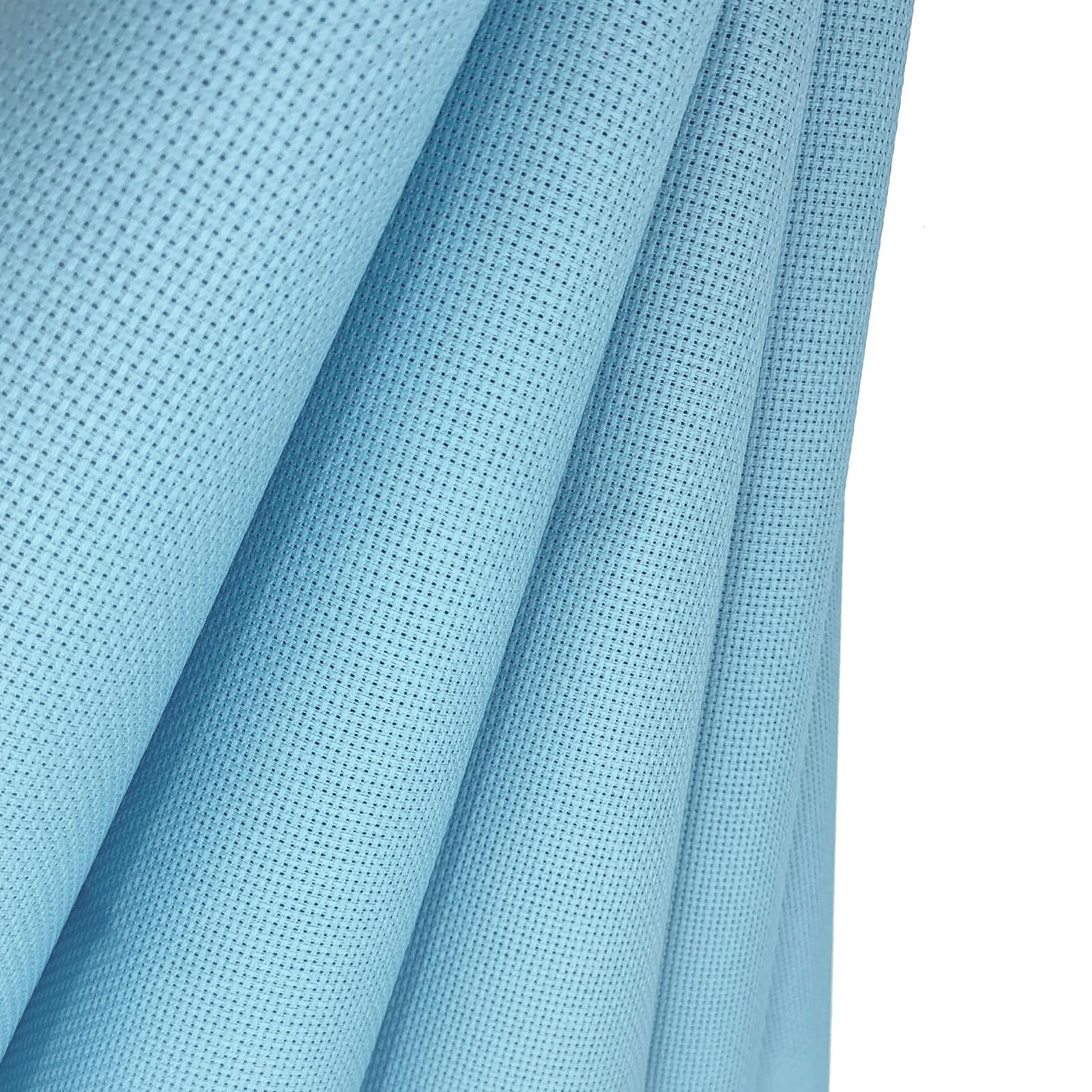 Zhenqing 14-Count Light Blue Aida Cloth - 75x100cm Pre-Cut 100% Cotton Evenweave Fabric for Cross Stitch &amp; Embroidery (Light Blue, 30 * 39inch)