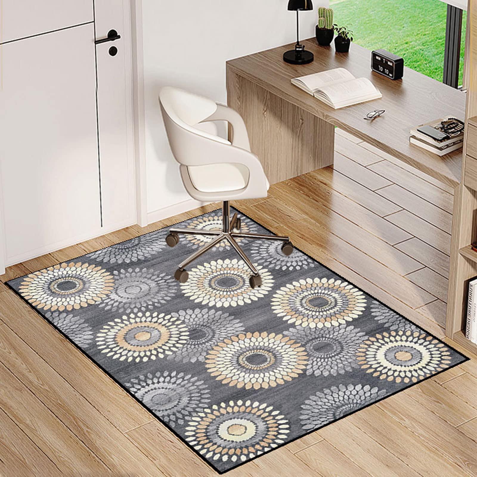 Single tree forest Chair Mat For Hardwood Floors,Office Chair Carpet，Multi-Purpose Floor Protectors For Rolling Chairs，Area Rug，anti-skidding And Stop Noise,Available In A Variety Of Colors And Sizes