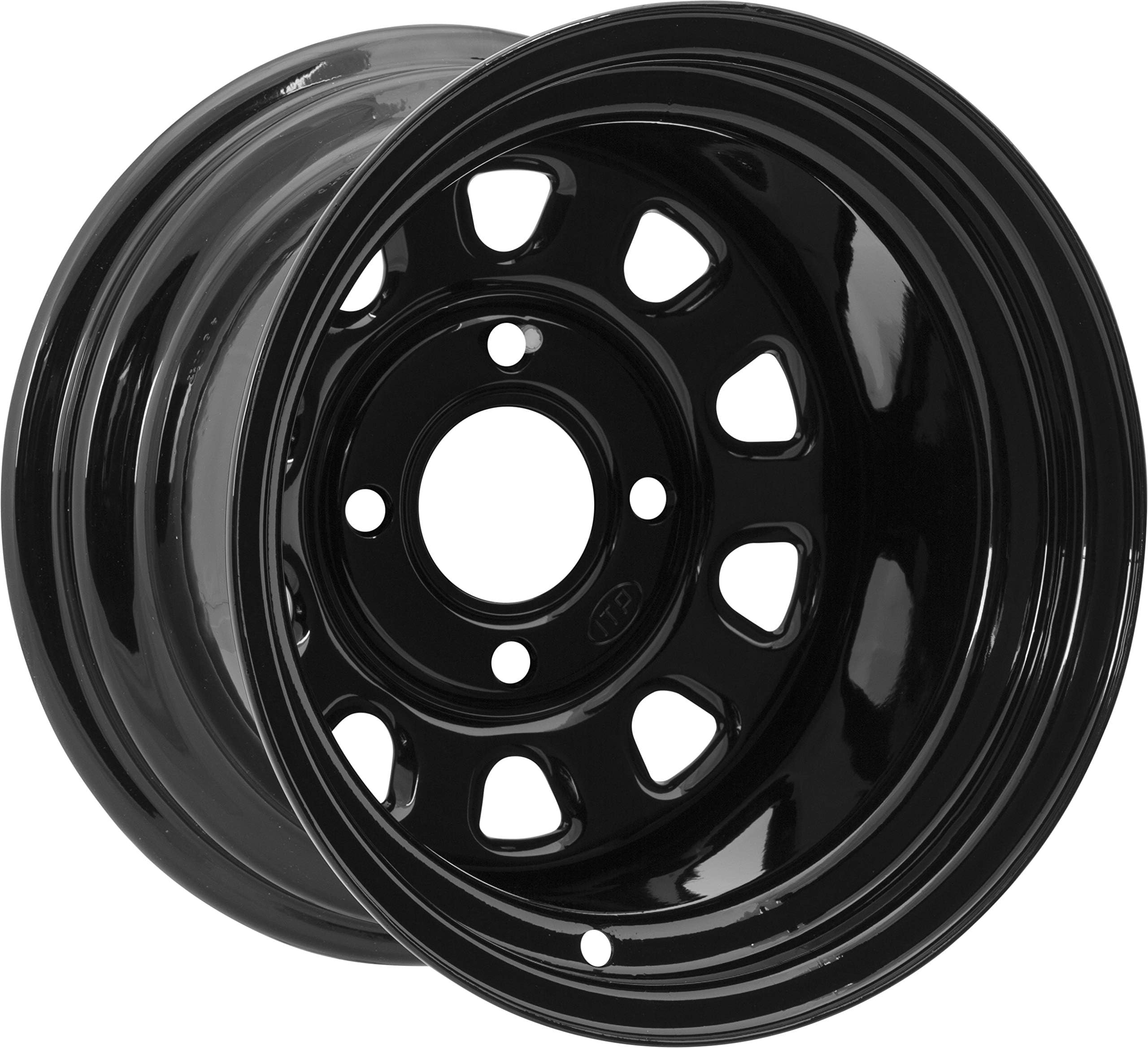 ITP Delta Steel Wheel - 12x7-2+5 Offset - 4/137 - Black, Bolt Pattern: 4/137, Rim Offset: 2+5, Wheel Rim Size: 12x7, Color: Black, Position: Rear 1225565014