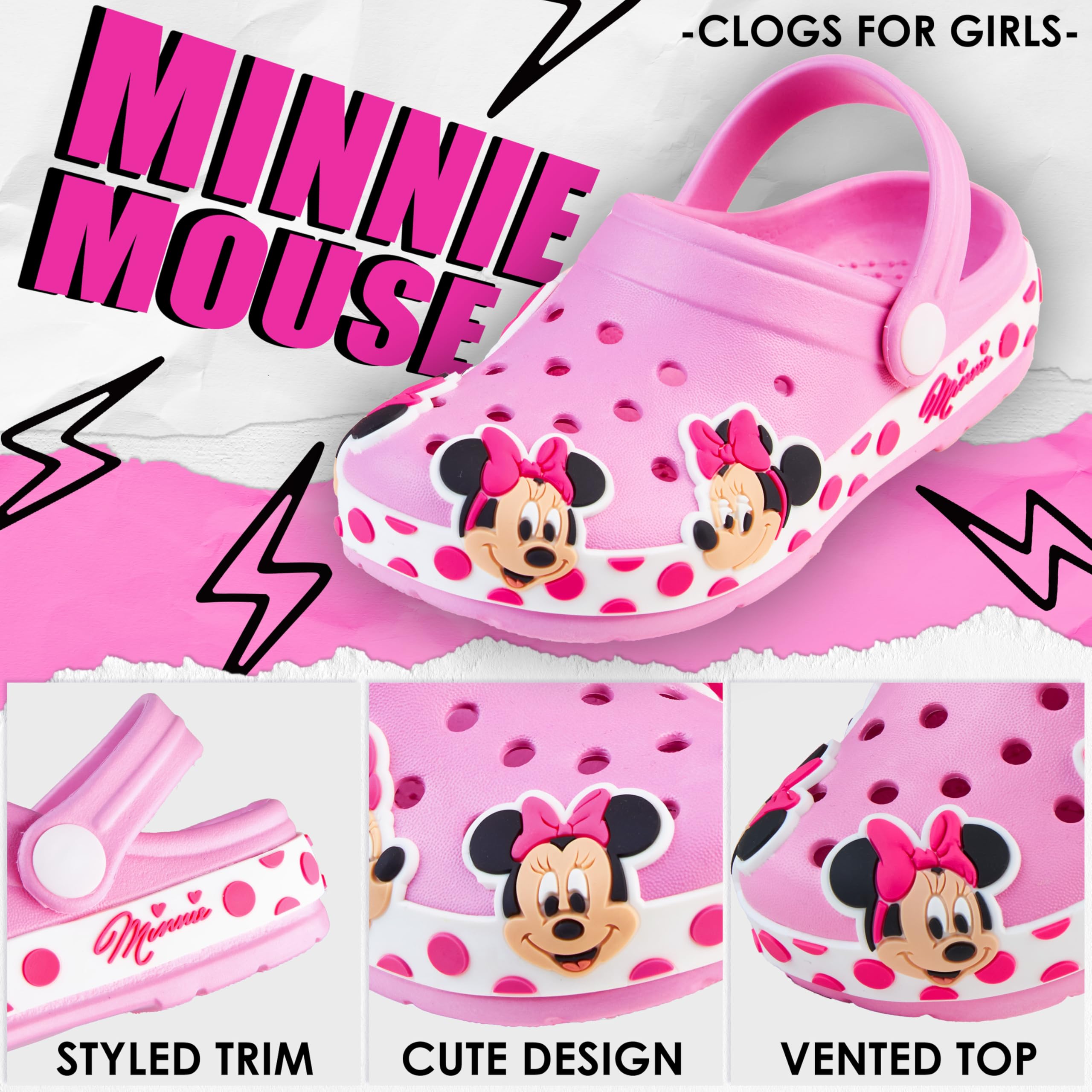 Get Trend Disney Stitch | Minnie Mouse | Principesse Ciabatte Bambina, Zoccoli Clogs Gomma Antiscivolo, Sandali Leggeri per Giardino Estate Bambini, Regalo