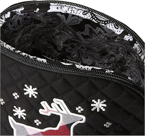 Miniatura 5 de Vera Bradley Women's Cotton Large Clamshell Cosmetic Organizer Makeup Bag