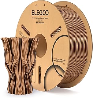 ELEGOO Metal PLA Filament 1.75mm Bronze 1KG, Metallic Shiny 3D Printer Filament with Actual Metal Filled, 1kg Spool(2.2lbs) Fits for Most FDM 3D Printers