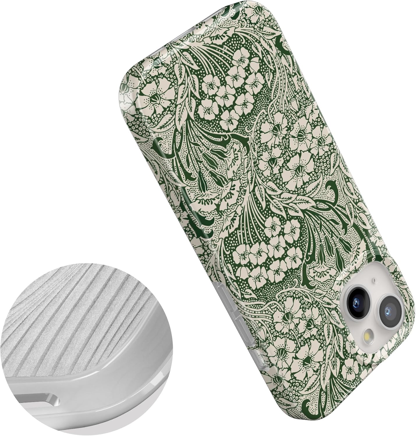 Casely iPhone 15 Case | Mystic Meadow | Green Gardens | Compatible with MagSafe | Classic Ultra Slim Design