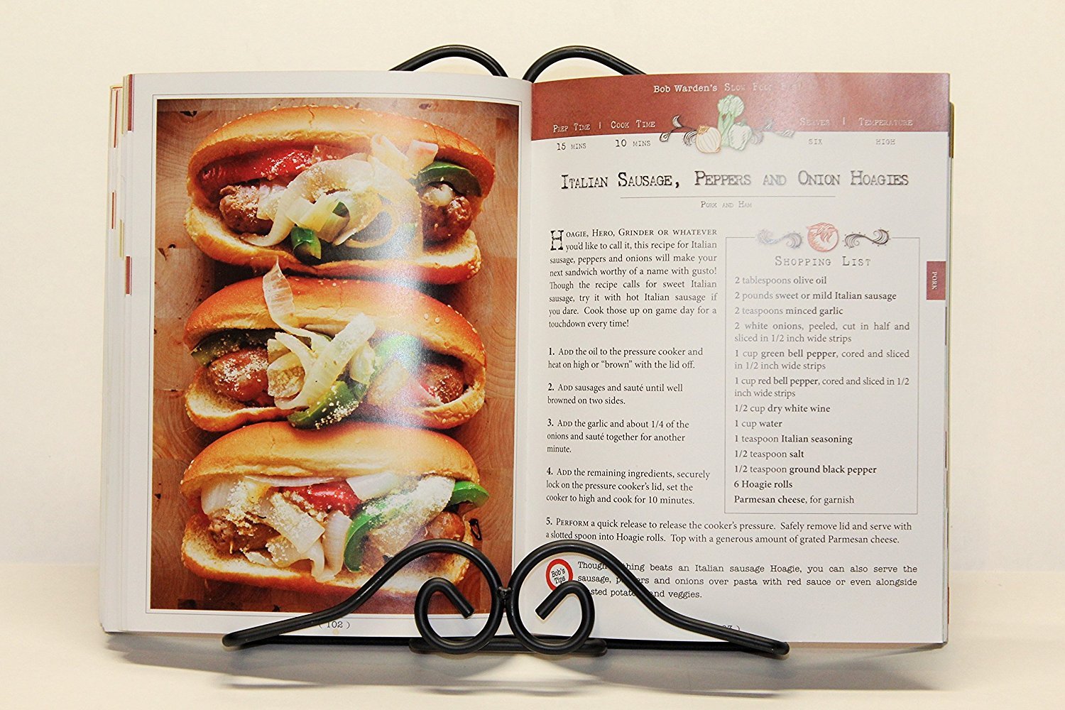 Wrought Iron Bible - CookBook Stand - Hand Made By Amish