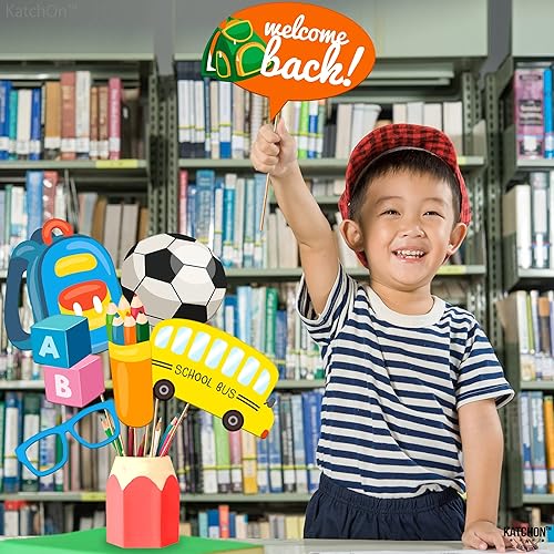 Miniatura 5 de KatchOn, Cartel de regreso a clases para decoraciones de regreso a clases, 9 pies, sin bricolaje, guirnalda de papel de manzana para decoraciones