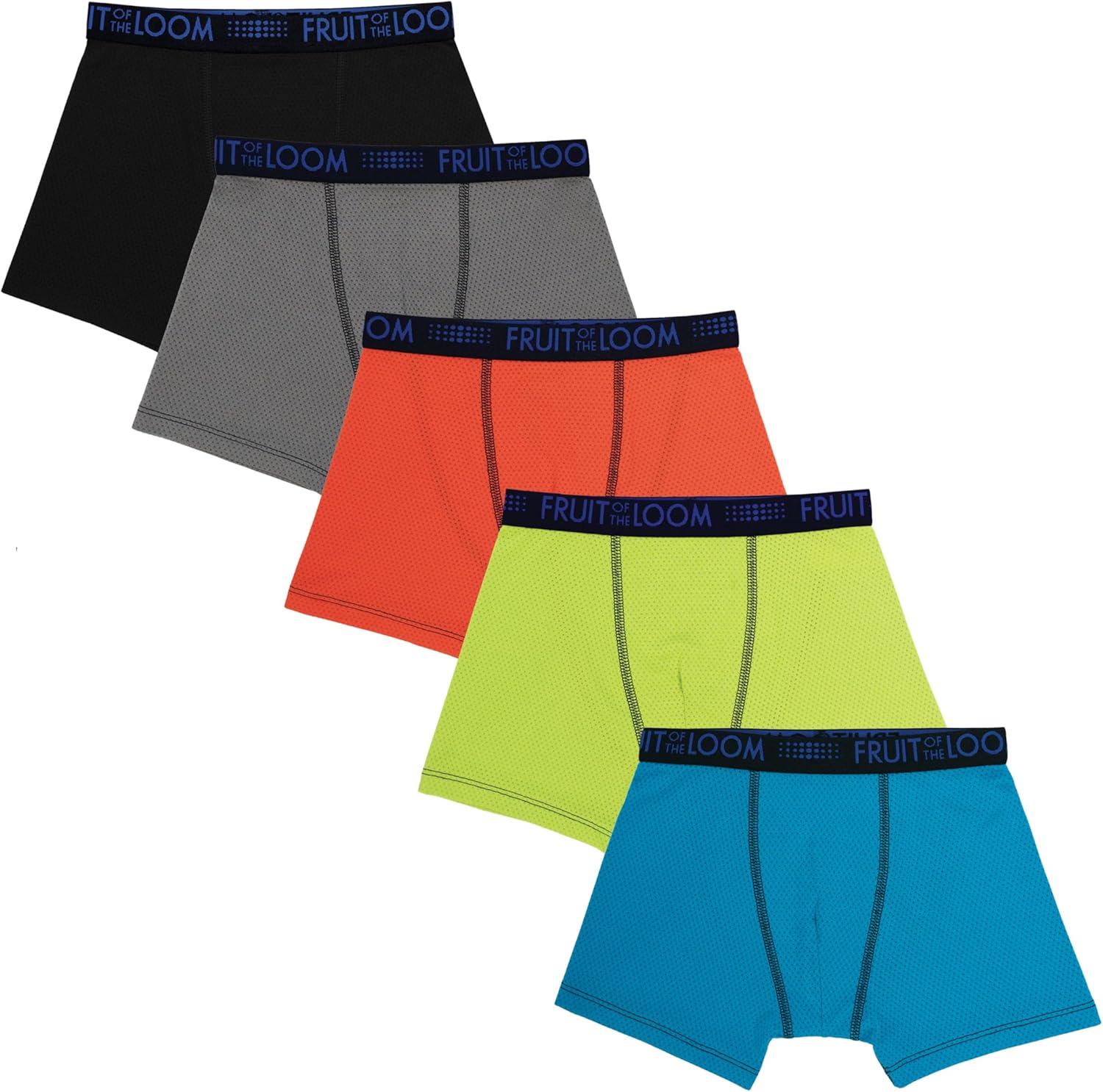Fruit of the Loom boys And Toddler Boxer Briefs, Tag Free & Breathable Underwear, Assorted Color Multipacks