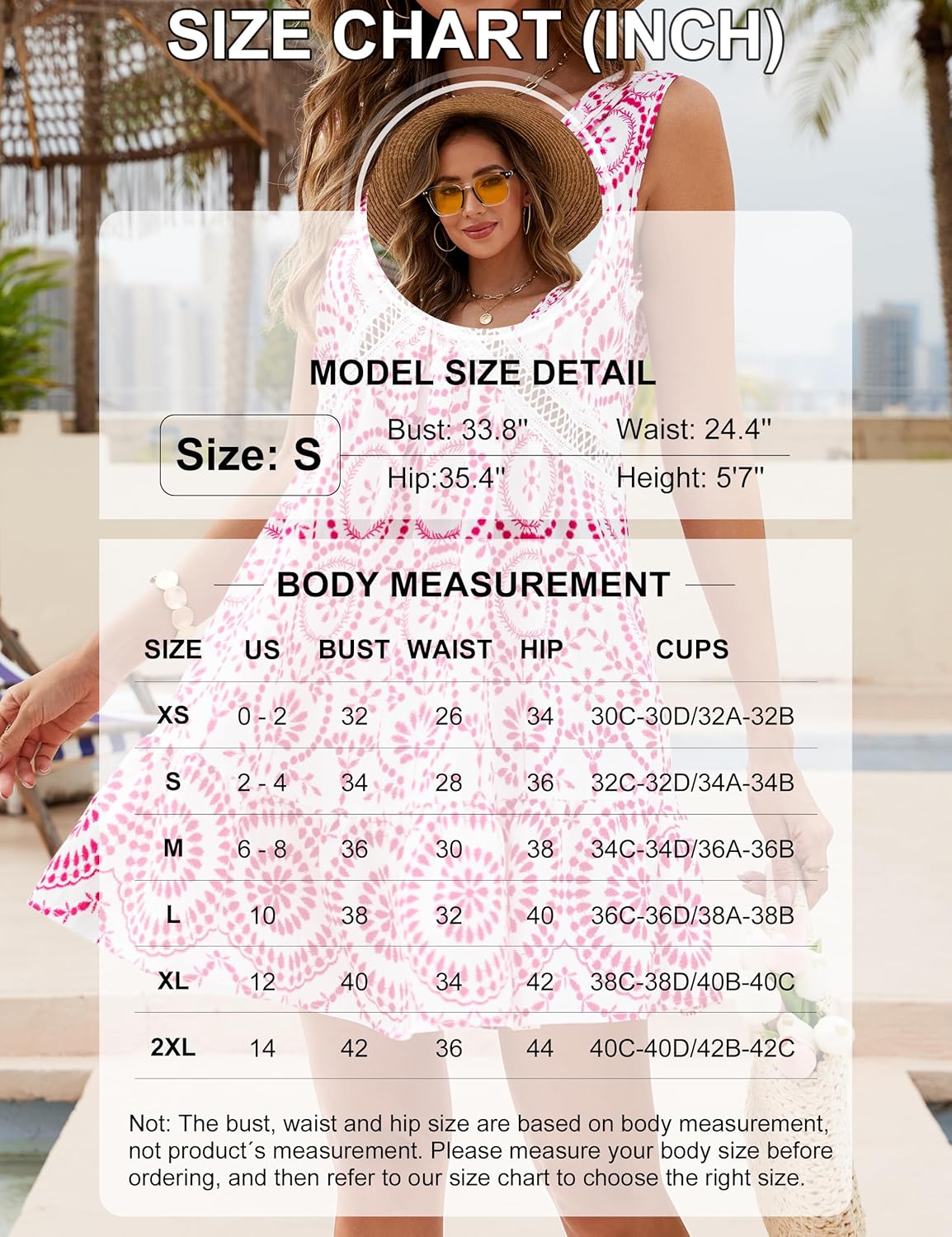 Blooming Jelly Womens Swimsuit Coverup Swimwear Bathing Suit Cover Up Floral Lace Boho Beach Dress with Pockets - Image 6