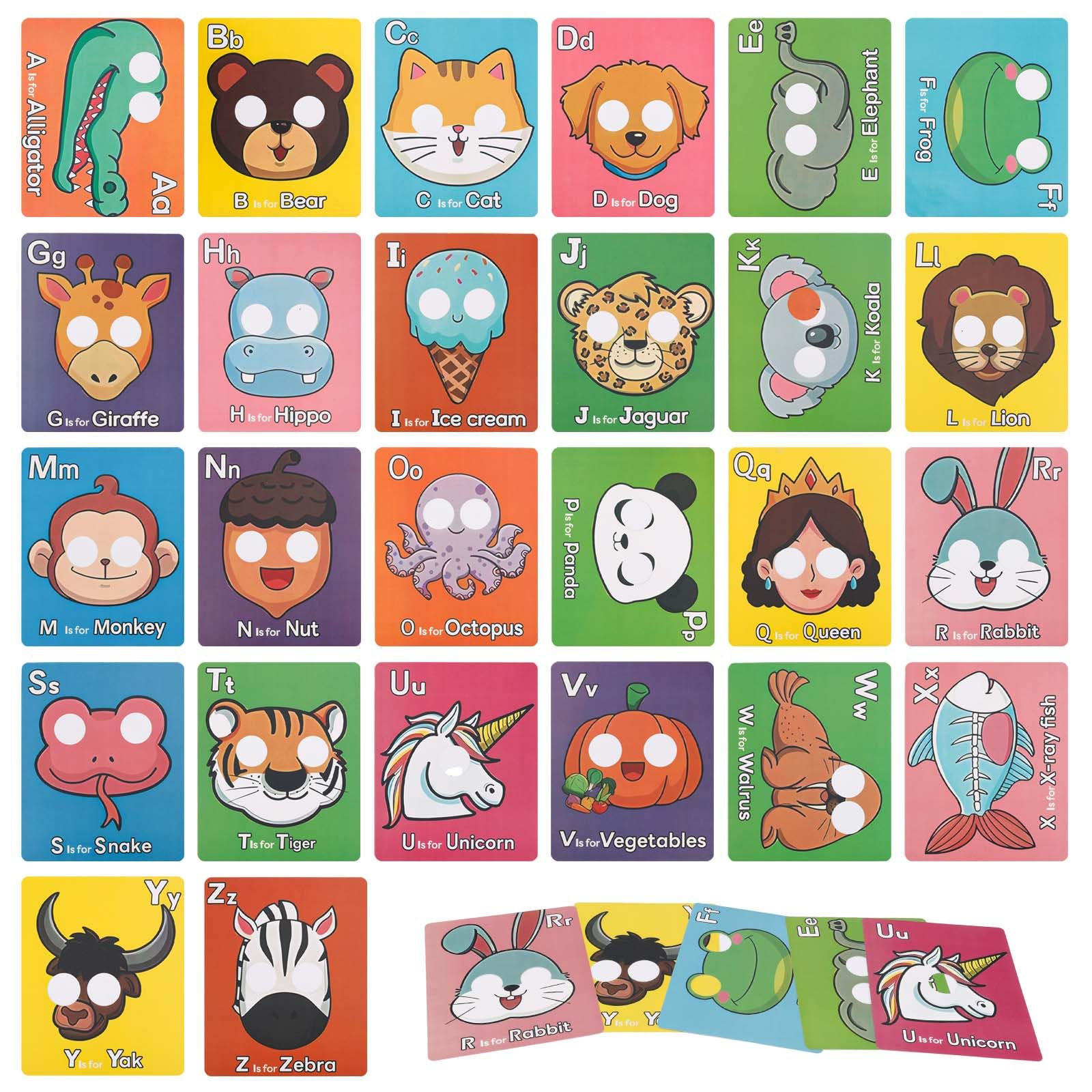 26pcs Alphabet Flash Cards