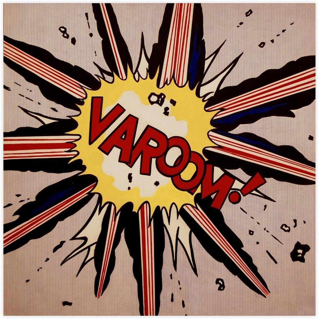 Rikin Liuff Varoom! by Roy Lichtenstein Canvas Poster Illustrations Wall Art Pop Painting Roy Lichtenstein Prints for Home Picture Decor 55x55cm Frameless