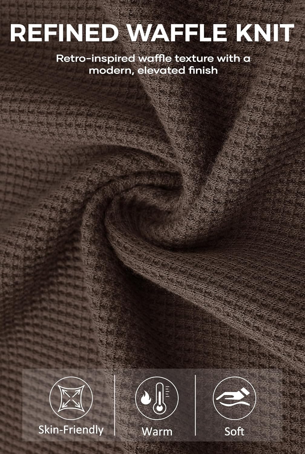 Men's Waffle Polo Stretch Textured Casual Loose fit Soft Collared Pullover (S-2XL) - Image 5