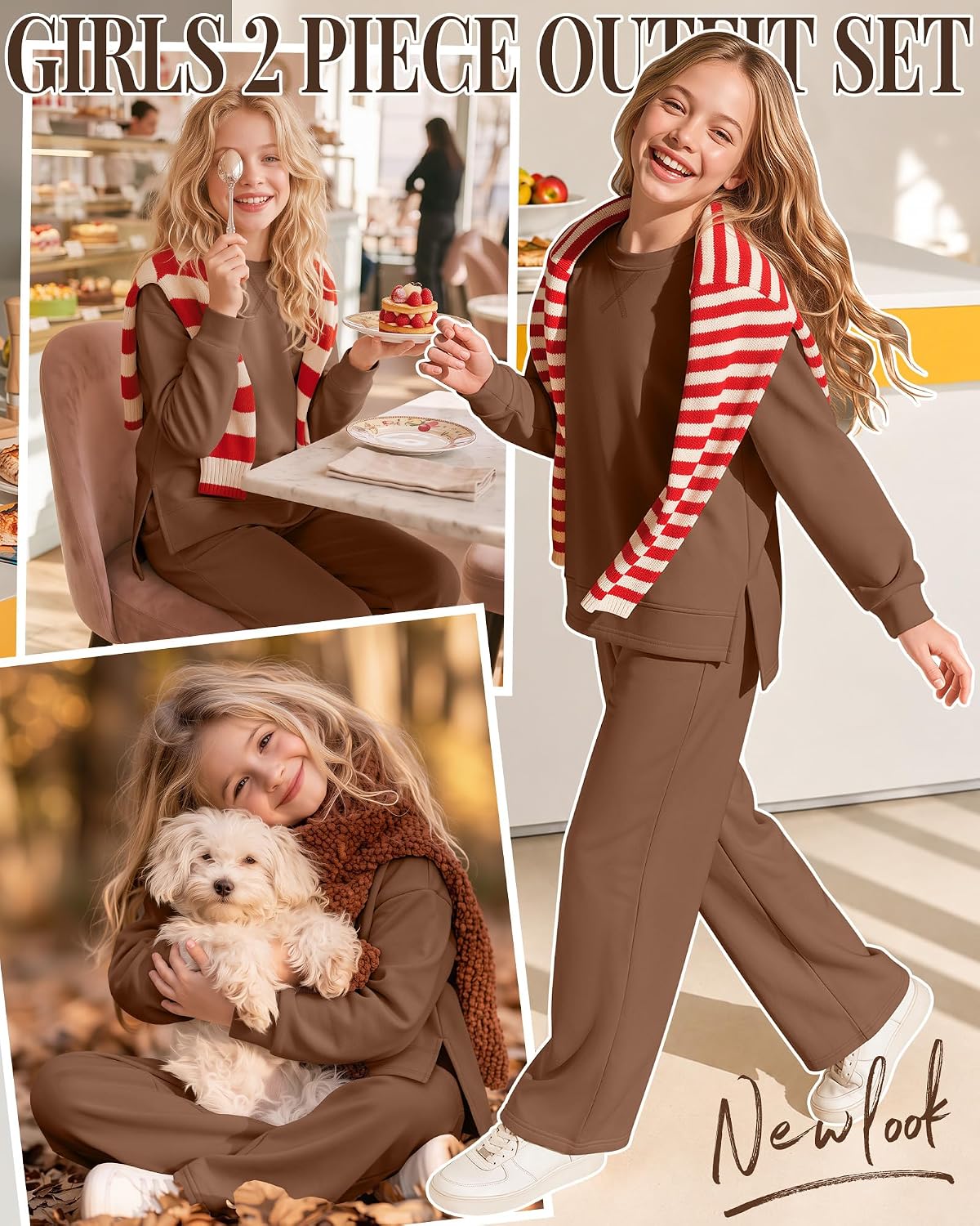 Girls Sweatsuit Set 2 Piece Fall Outfits